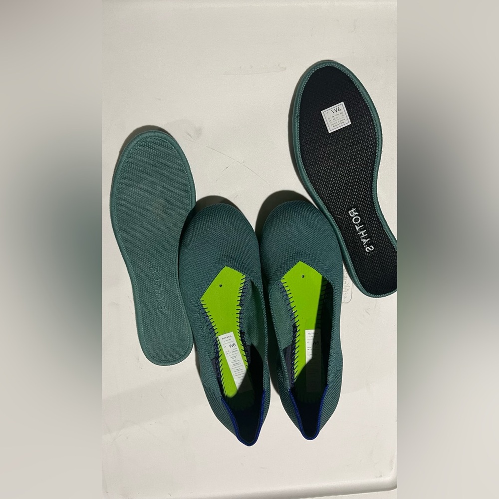 Rothy's Teal Women's Flats Sz 6 - Picture 2 of 10